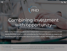 Tablet Screenshot of phdequitypartners.com
